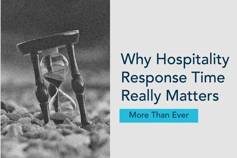 Blog banner reading 'Why hospitality response time matters more than ever'